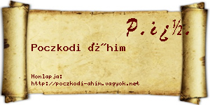 Poczkodi Áhim névjegykártya